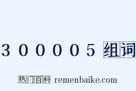 300005组词是什么意思的图片